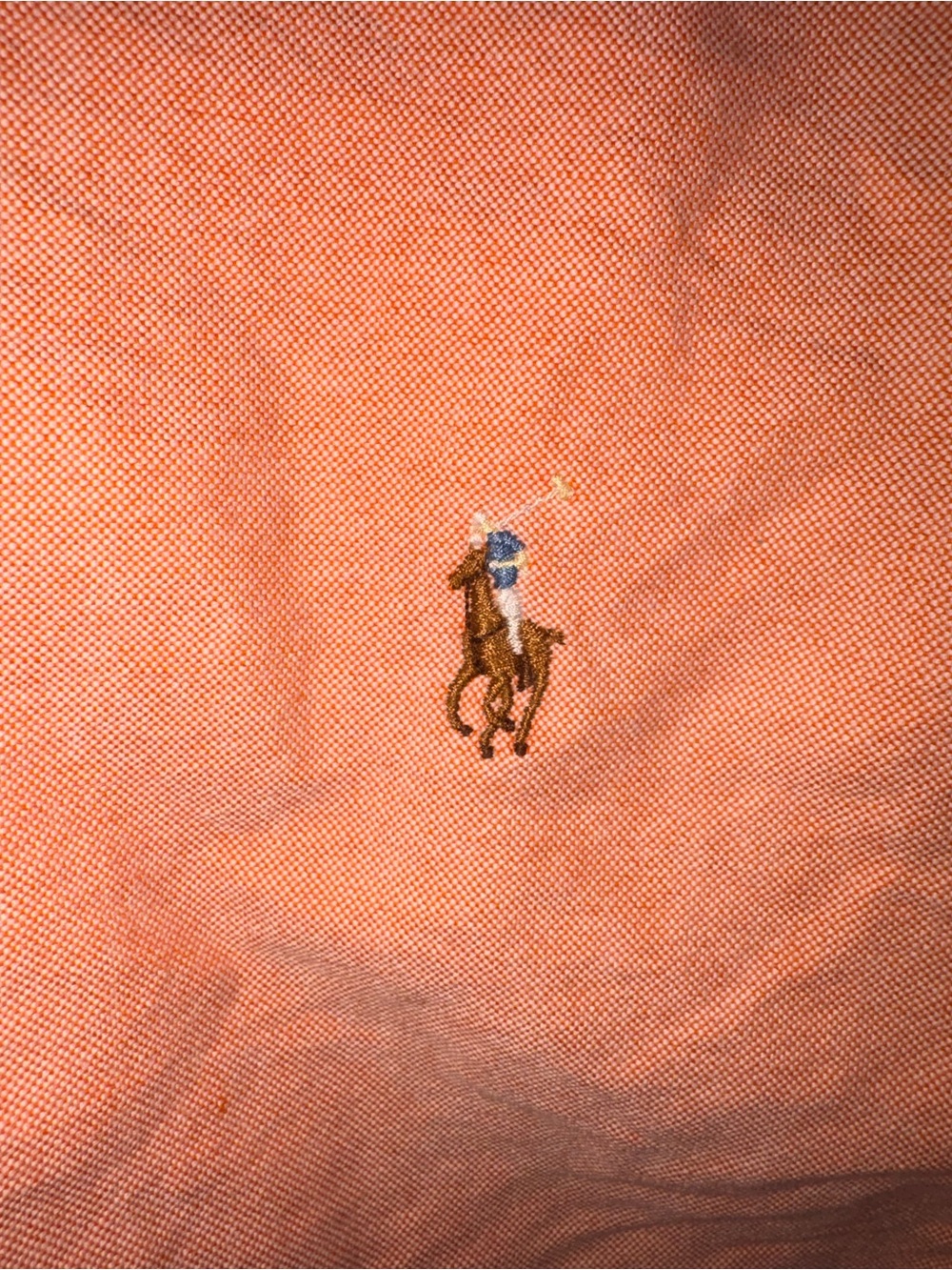 Men’s 3XL Tall Ralph Lauren Orange Polo Long sleeve button-up shirt